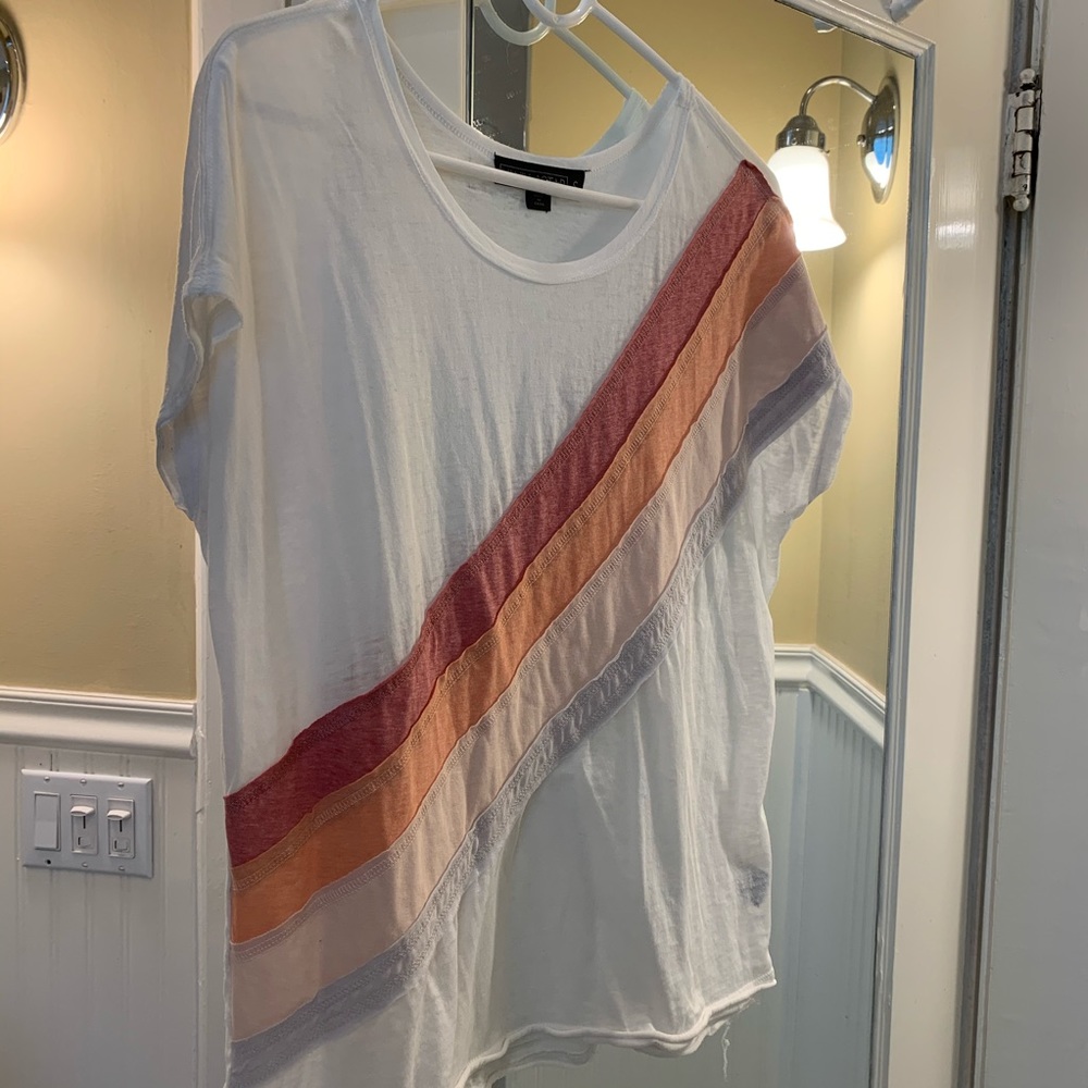 Rainbow Striped Short Sleeve Shirt
